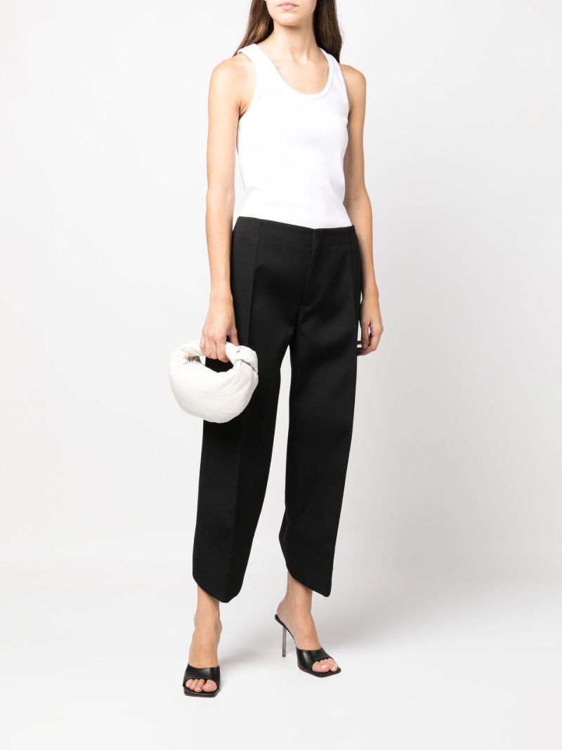 White Mini Jodie Leather Top Handle Bag