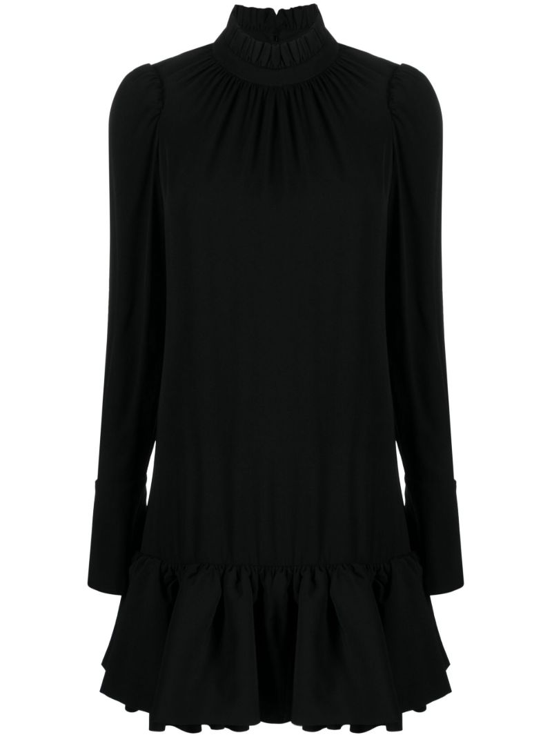Black Ruffled Mini Dress