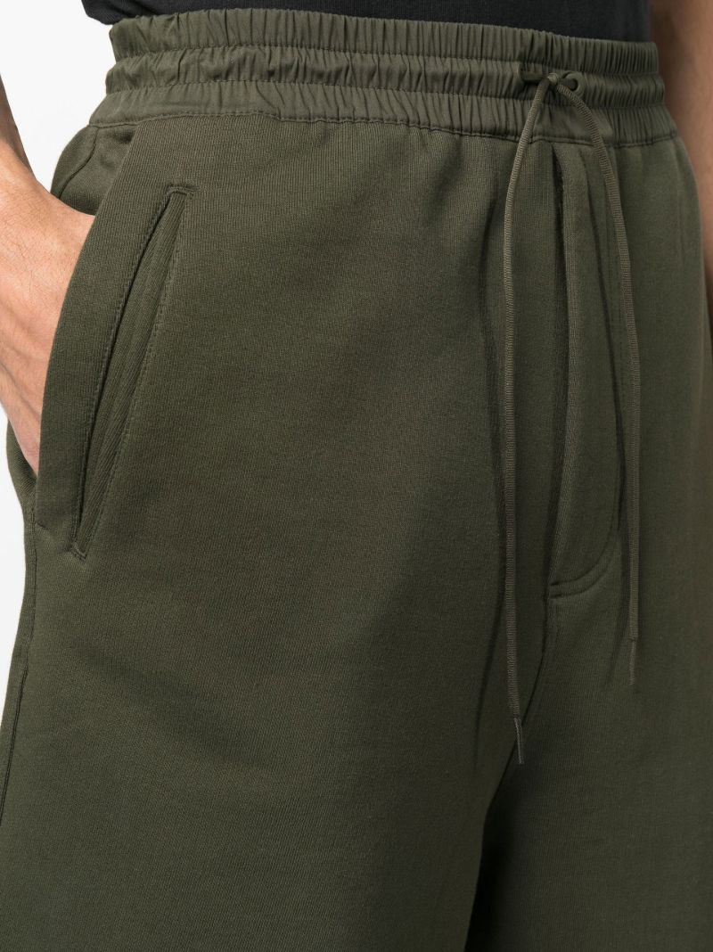 Green Logo Patch Cotton Running Shorts