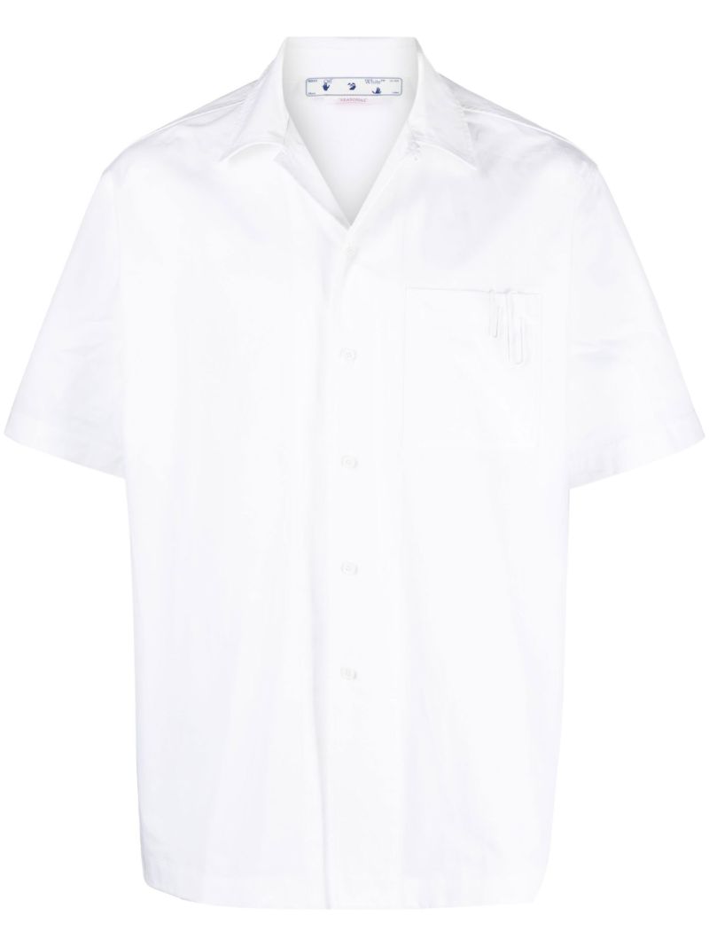 White Paperclip Holiday Cotton Shirt