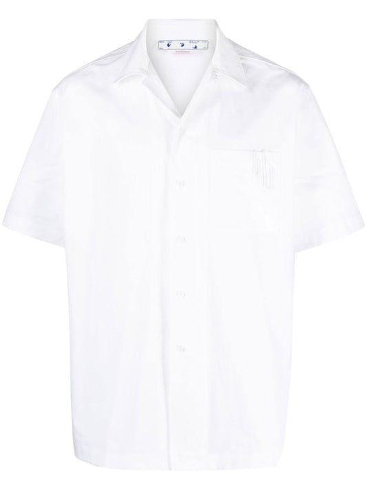 White Paperclip Holiday Cotton Shirt