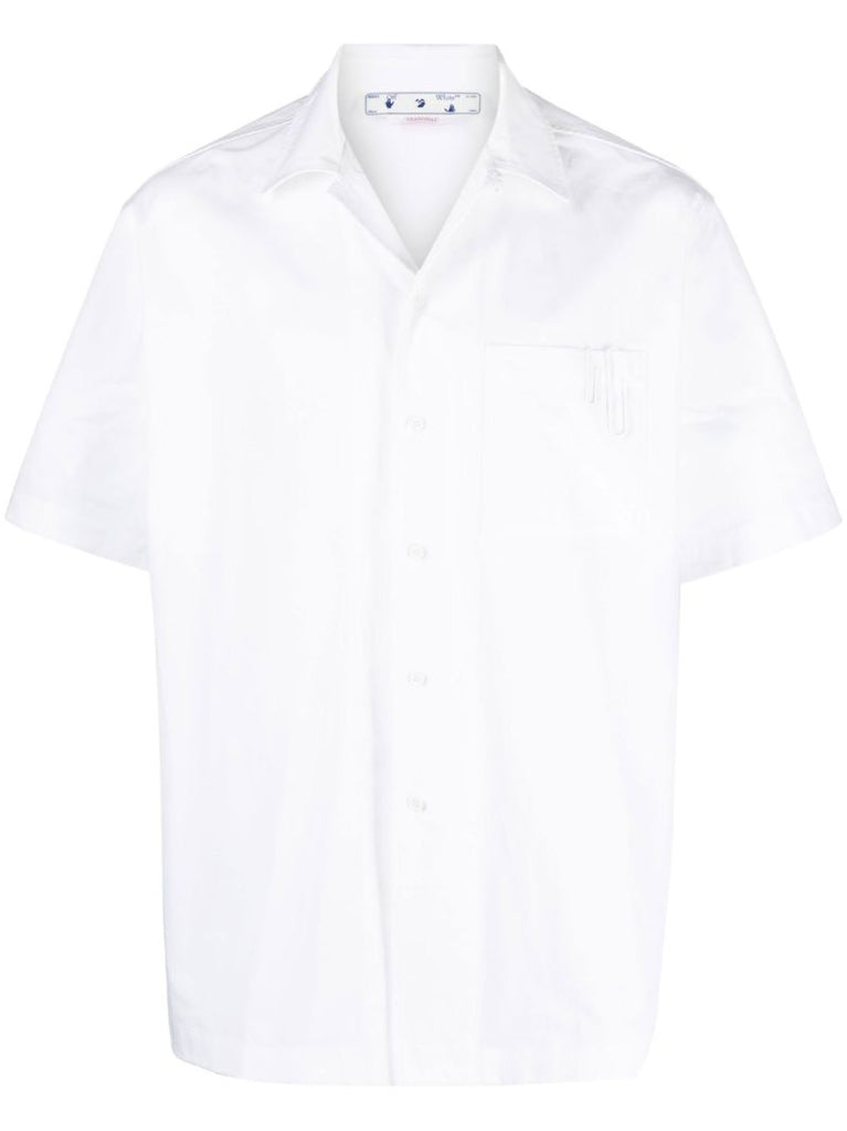 White Paperclip Holiday Cotton Shirt