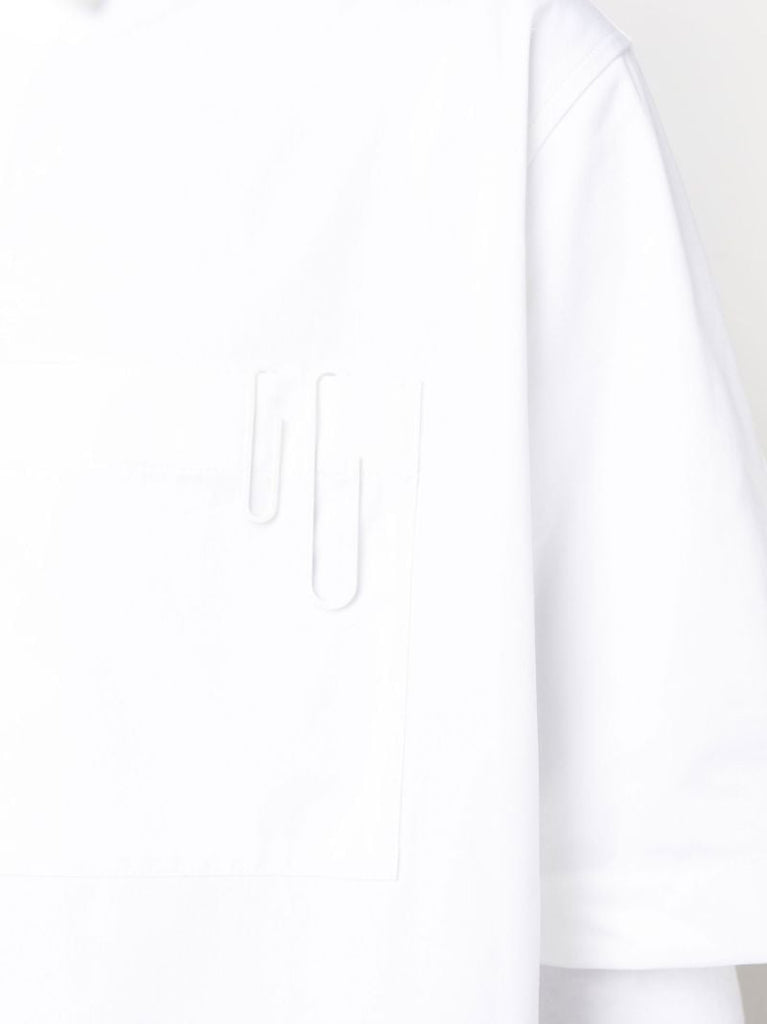 White Paperclip Holiday Cotton Shirt