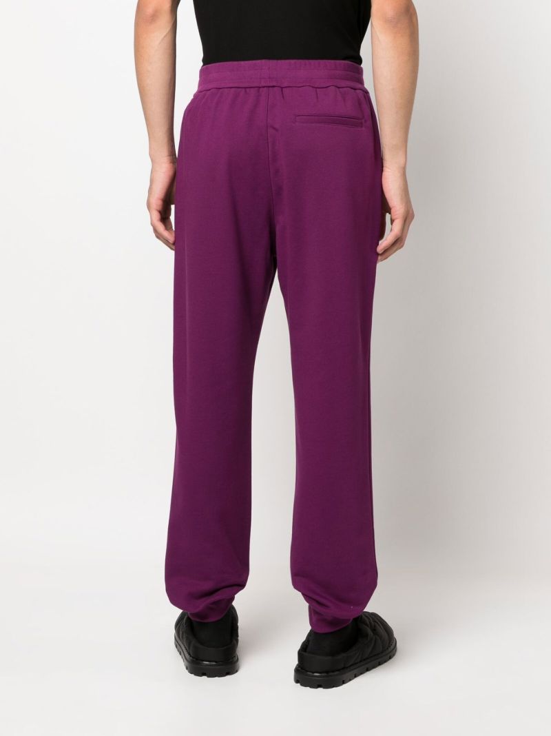 Purple Logo Print Track Pants