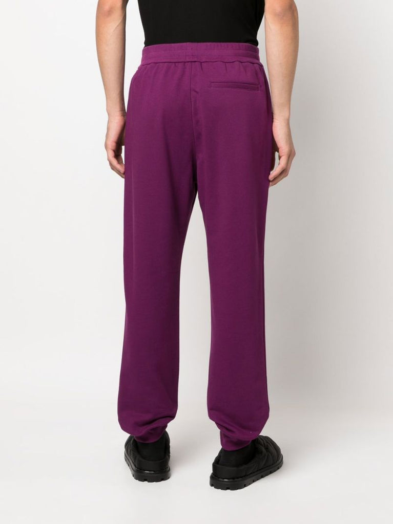 Purple Logo Print Track Pants