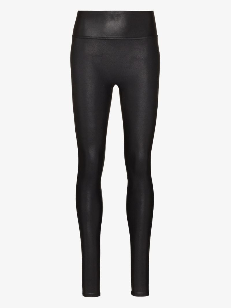 Black Faux Leather Shaping Leggings