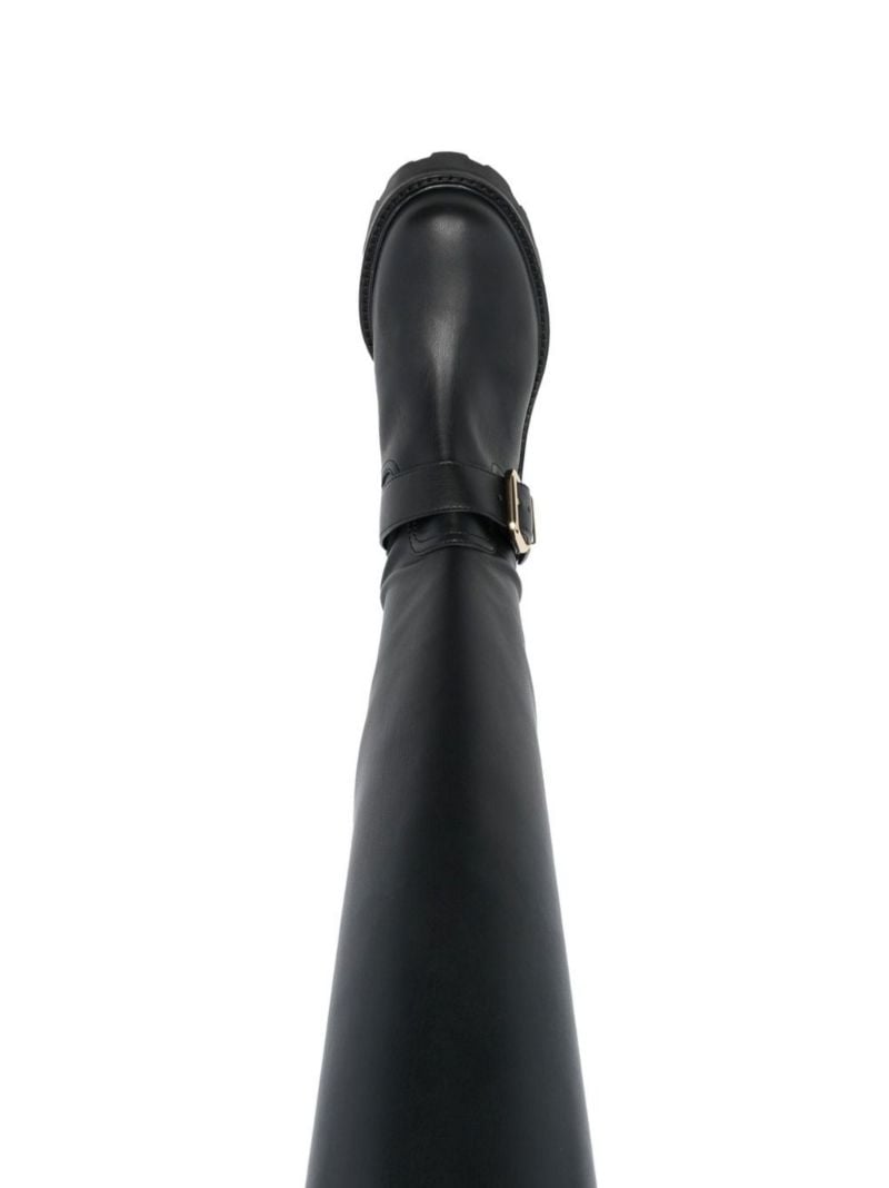 Black Biker Ii Over-the-knee Leather Boots