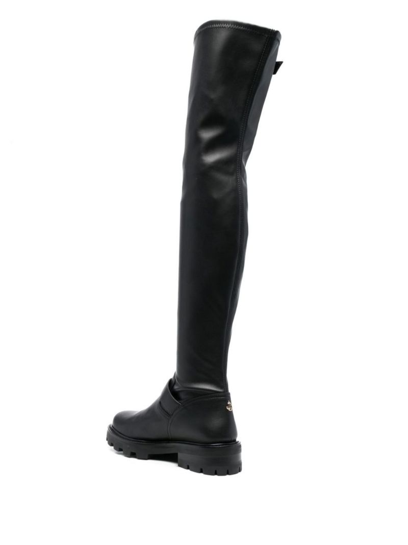 Black Biker Ii Over-the-knee Leather Boots