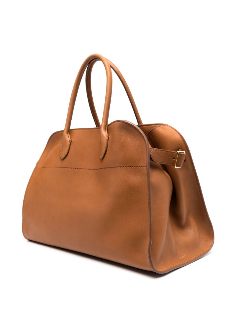 Brown Soft Margaux 15 Leather Tote Bag