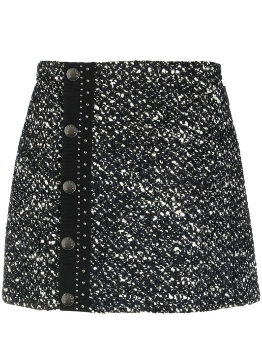 Black Tweed Mini Skirt