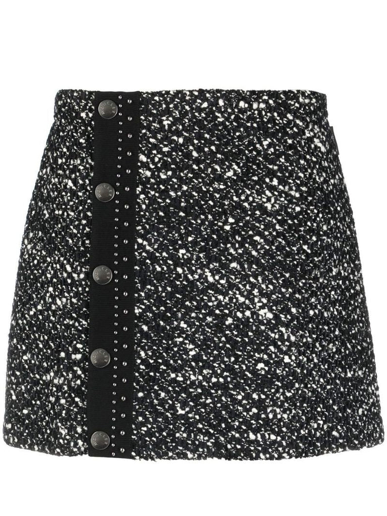 Black Tweed Mini Skirt
