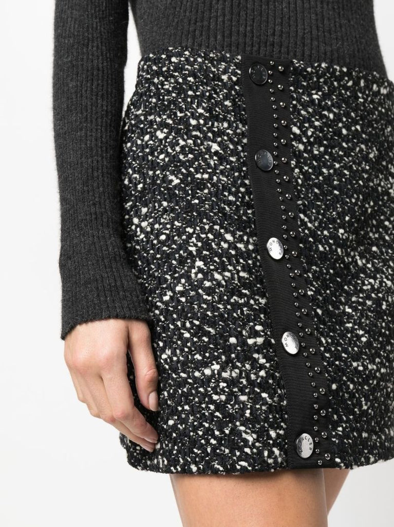 Black Tweed Mini Skirt
