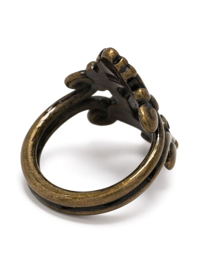 Gold-tone Baroque Keyhole Ring