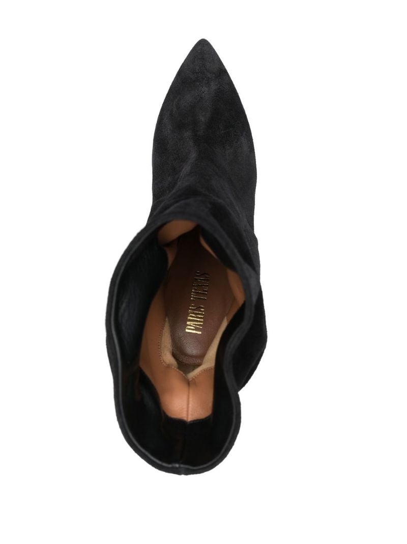 Black Stiletto Slouchy Suede Boots
