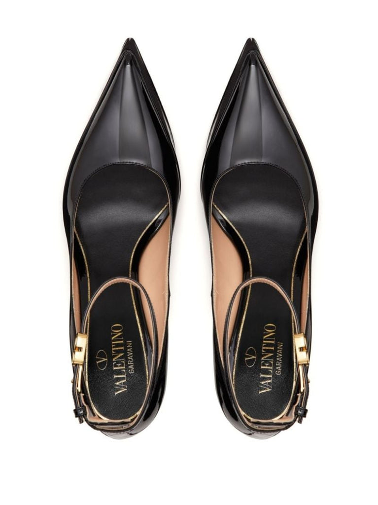 Black Tan-go 165 Patent Leather Pumps
