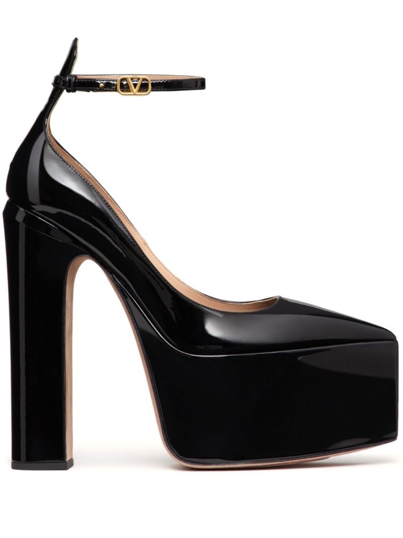 Black Tan-go 165 Patent Leather Pumps