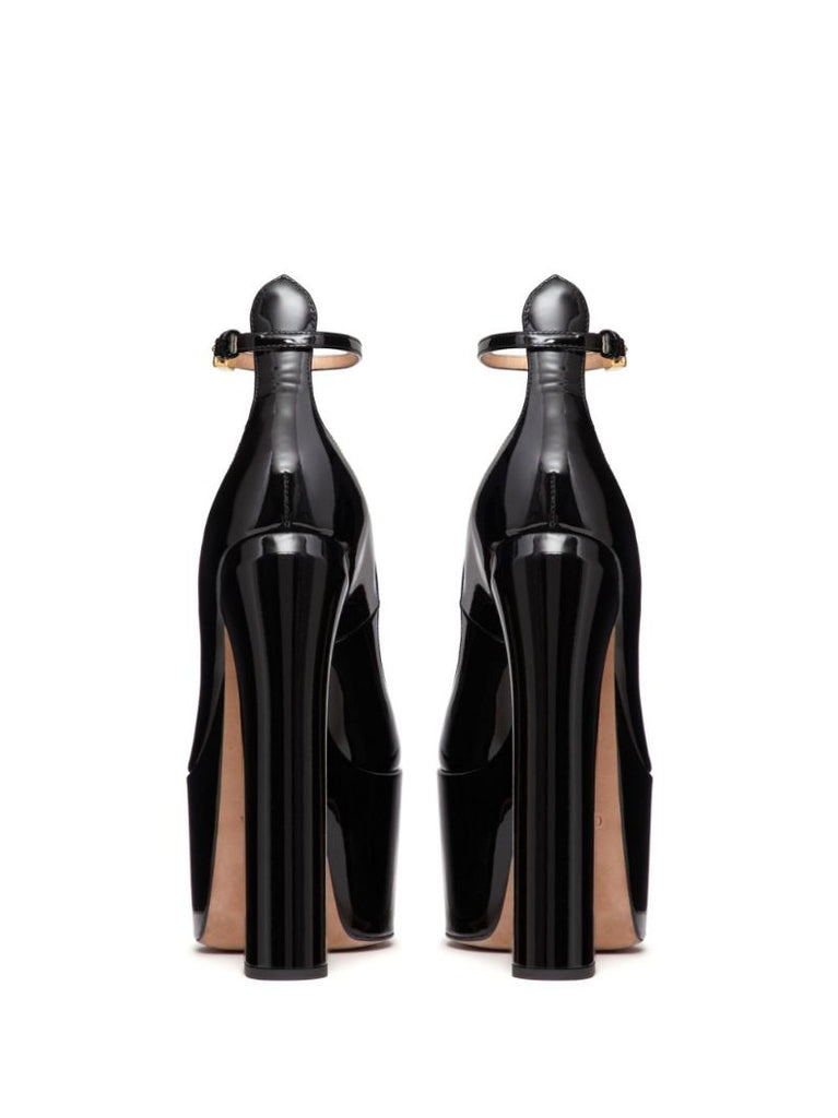 Black Tan-go 165 Patent Leather Pumps