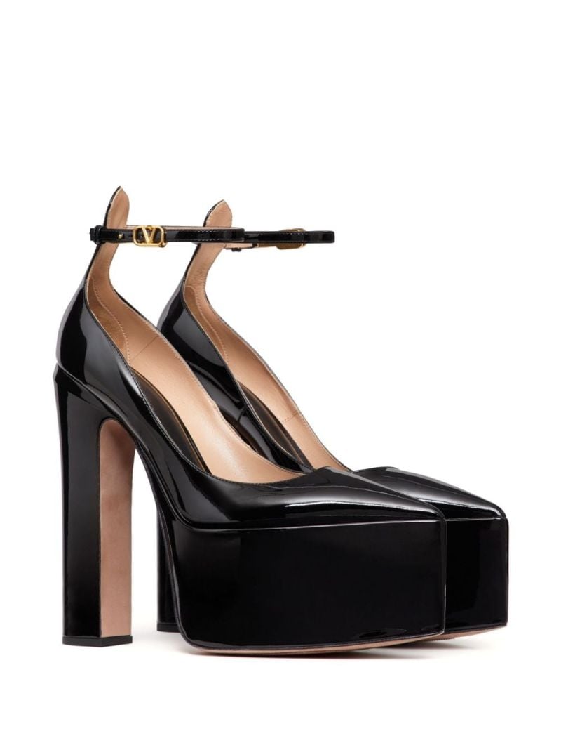 Black Tan-go 165 Patent Leather Pumps