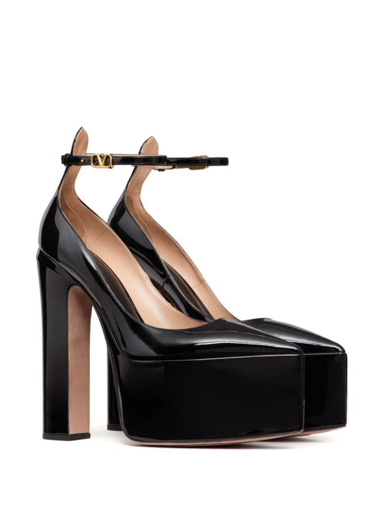 Black Tan-go 165 Patent Leather Pumps