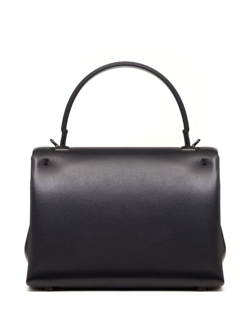 Black One Stud Mini Top Handle Bag