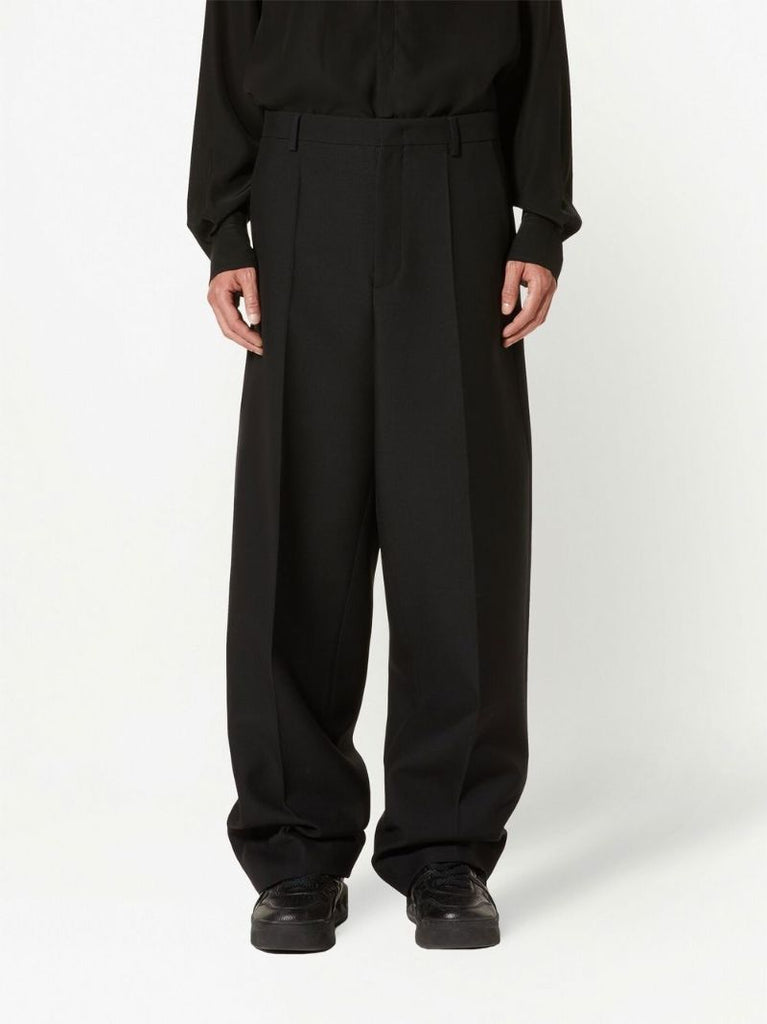 Black Crepe Couture Tailored Trousers