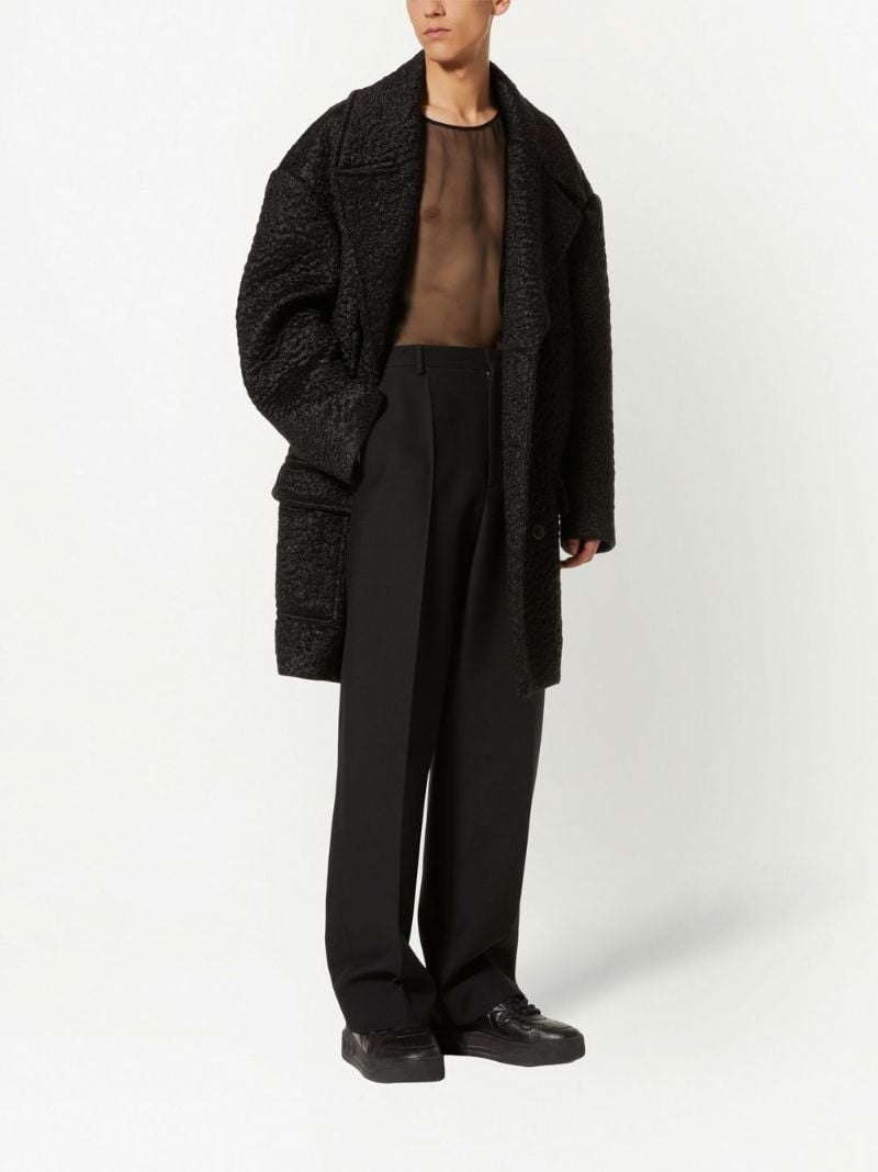 Black Crepe Couture Tailored Trousers