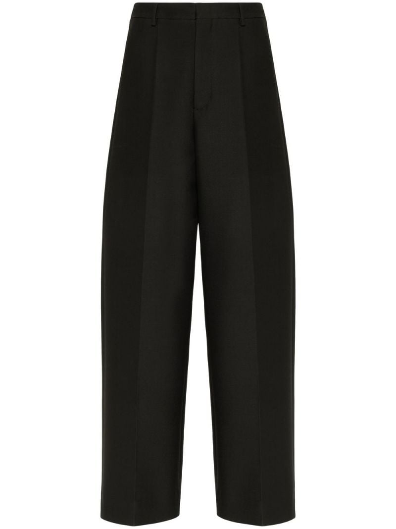 Black Crepe Couture Tailored Trousers