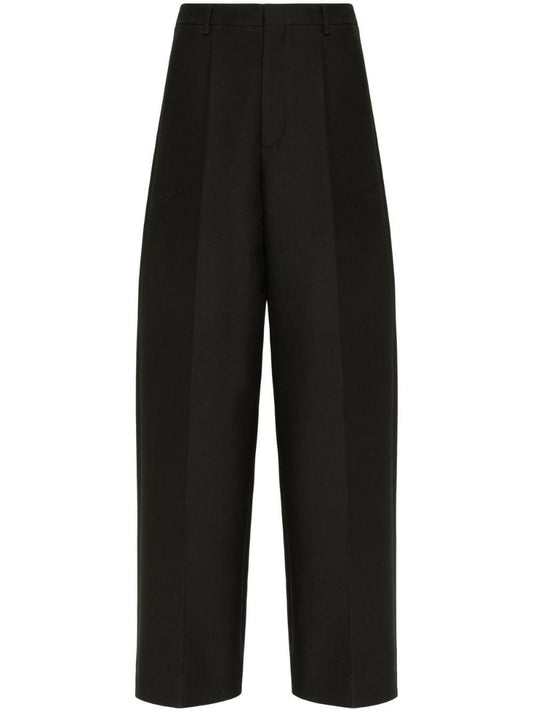 Black Crepe Couture Tailored Trousers