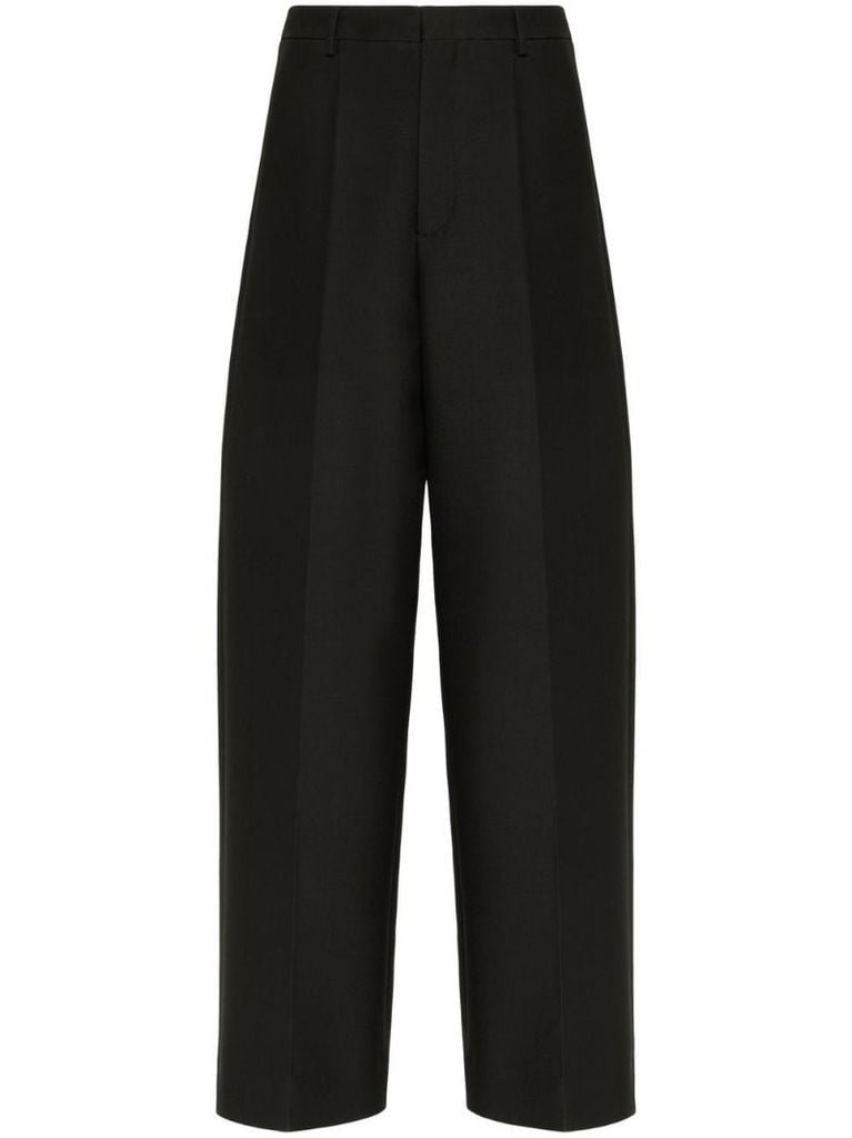 Black Crepe Couture Tailored Trousers