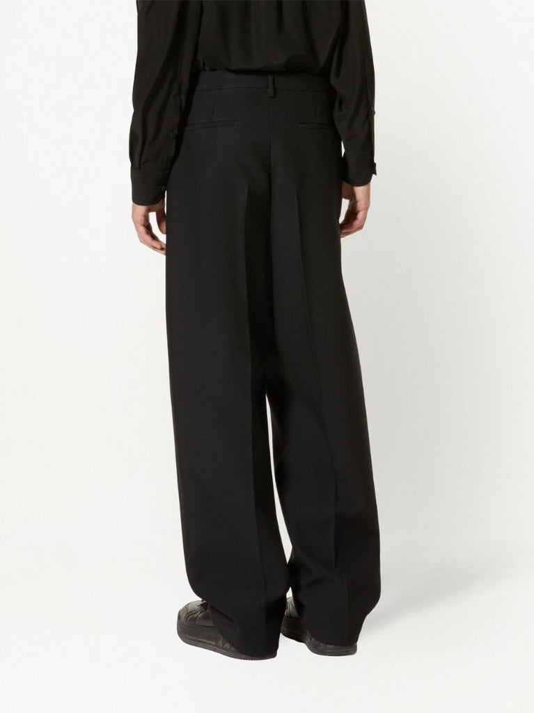 Black Crepe Couture Tailored Trousers