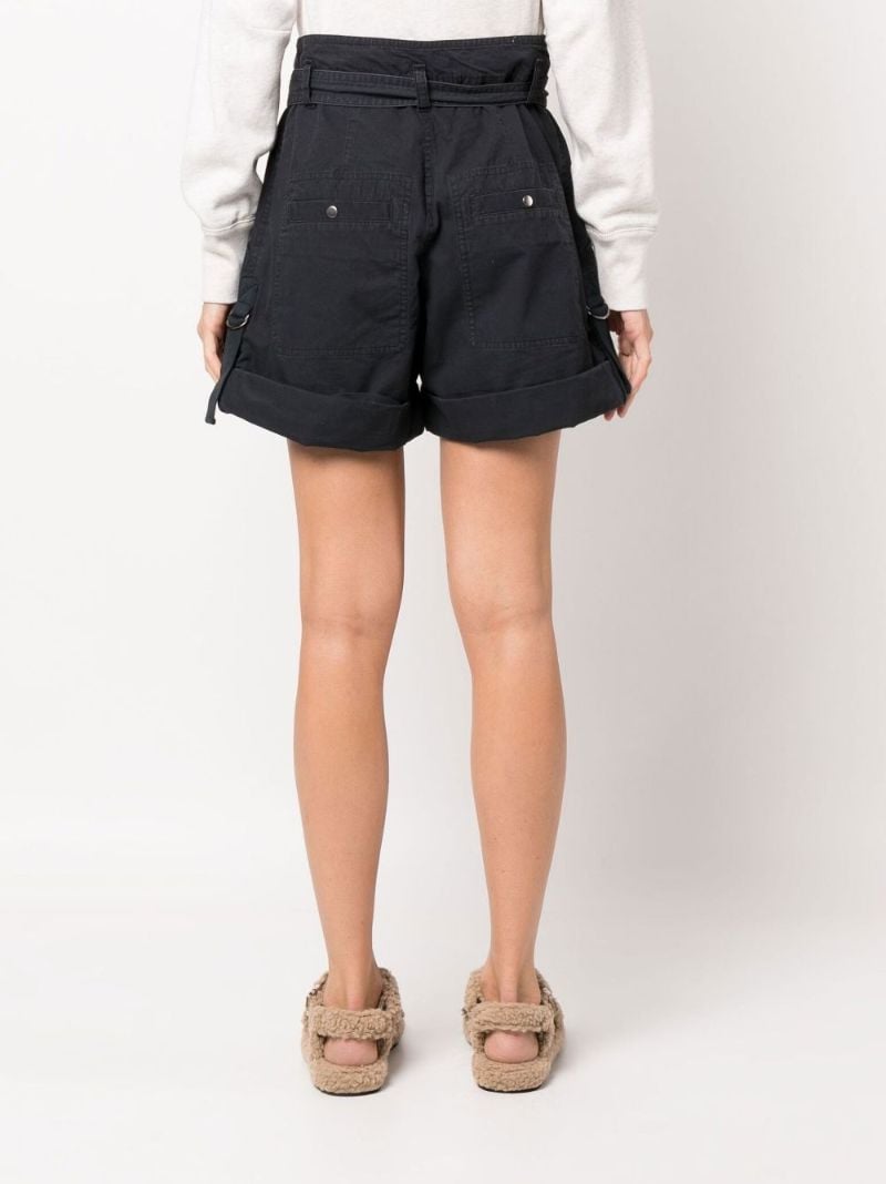 Black Kaloscoe High-waisted Cotton Shorts