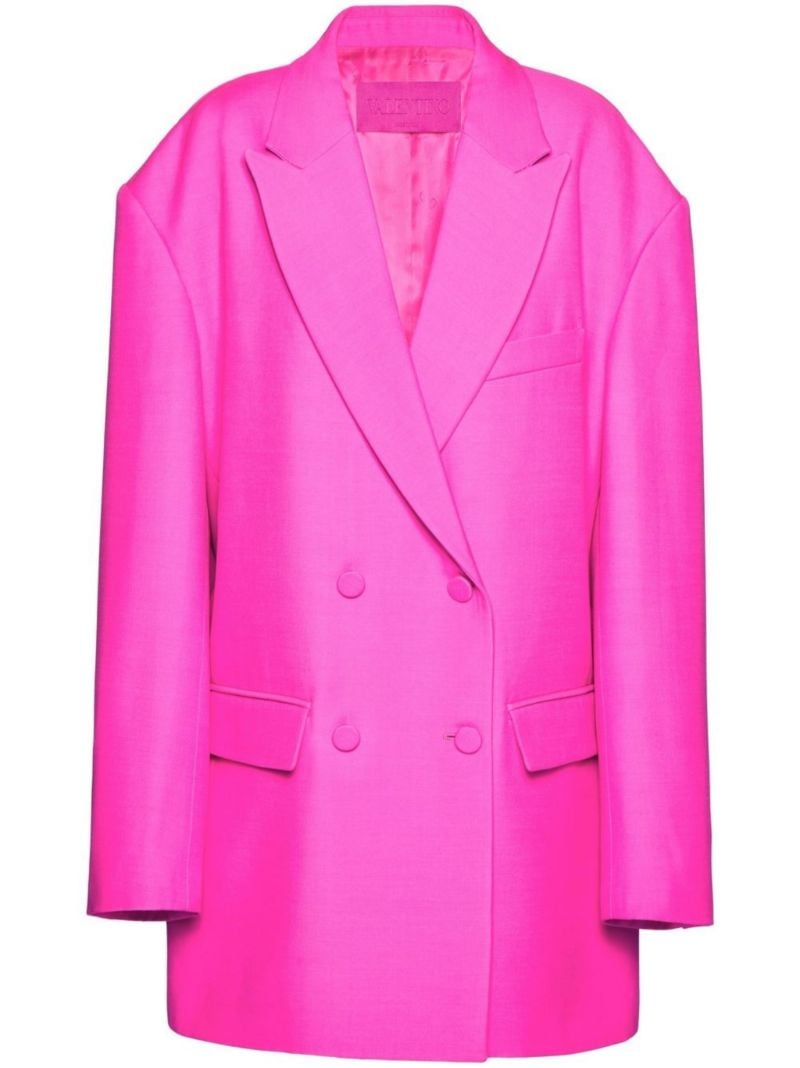 Pink Double-breasted Blazer