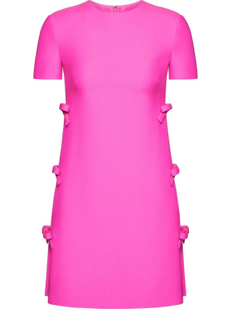Pink Crepe Couture A-line Mini Dress