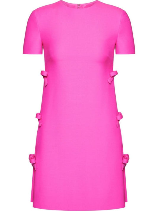 Pink Crepe Couture A-line Mini Dress