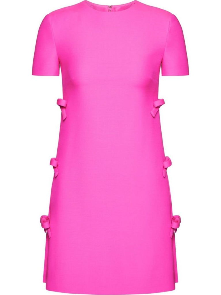 Pink Crepe Couture A-line Mini Dress
