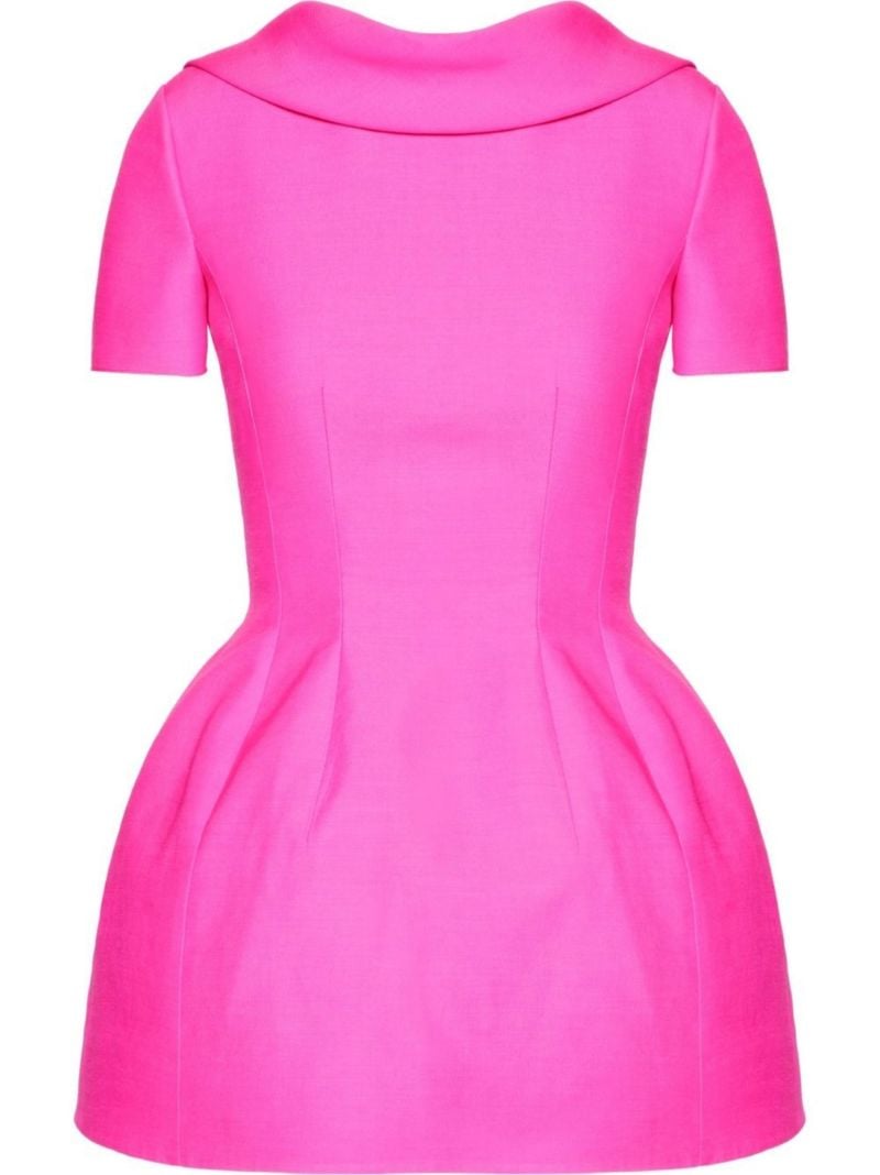 Pink Crepe Couture Mini Dress