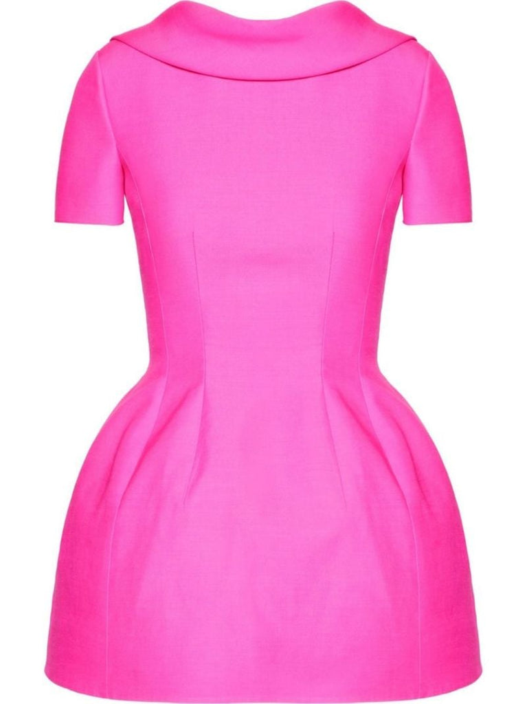 Pink Crepe Couture Mini Dress