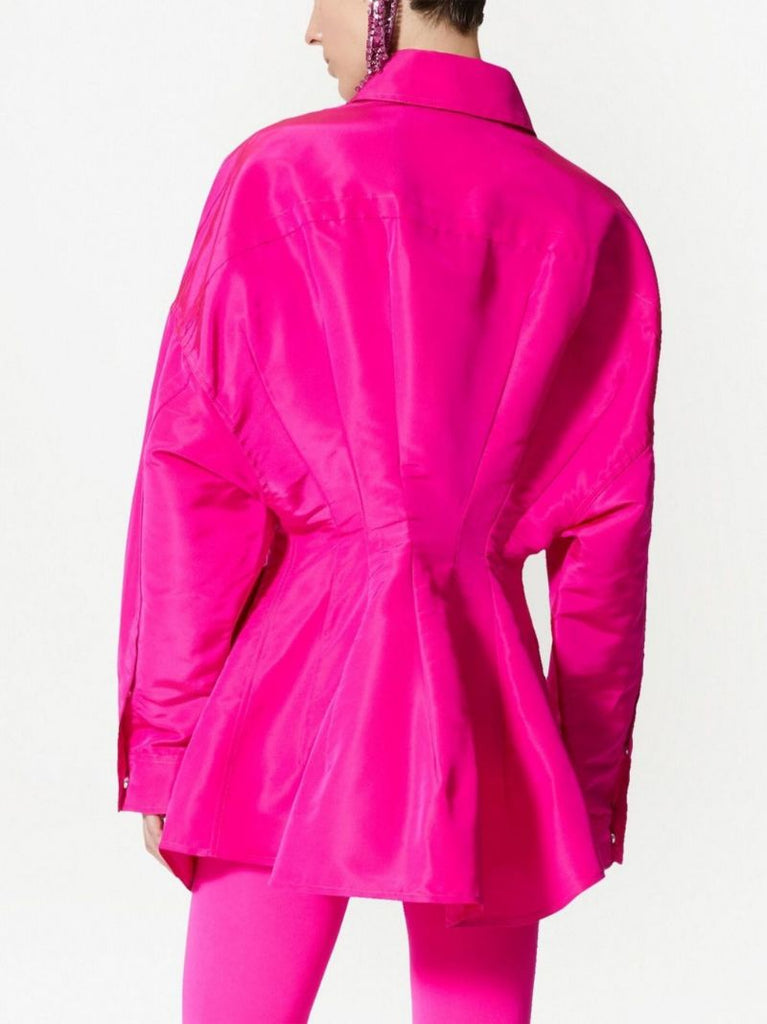 Pink Silk Peacoat