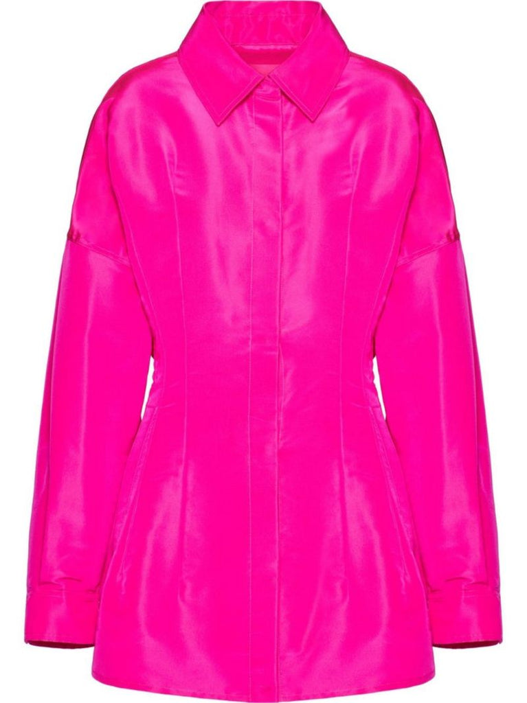 Pink Silk Peacoat