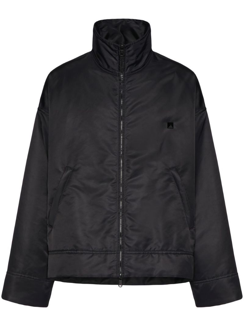 Black Roman Stud Lightweight Jacket