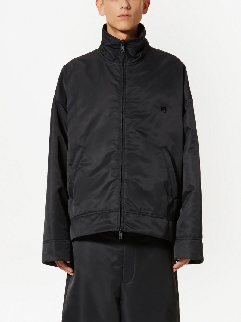 Black Roman Stud Lightweight Jacket