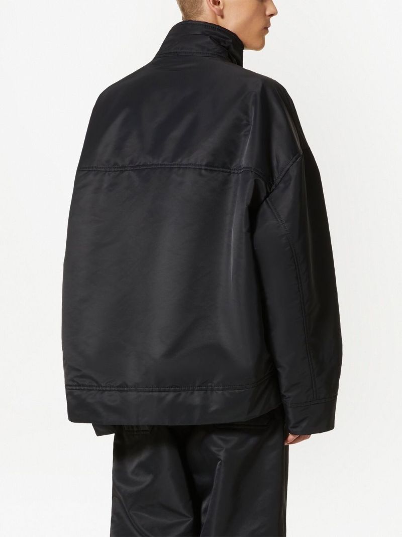 Black Roman Stud Lightweight Jacket