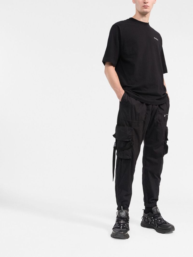 Black Caravaggio Print Cotton T-shirt