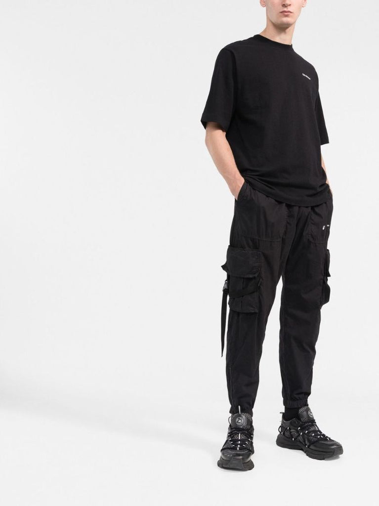Black Caravaggio Print Cotton T-shirt
