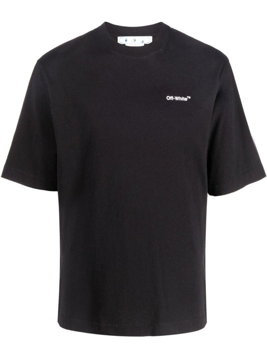 Black Caravaggio Print Cotton T-shirt
