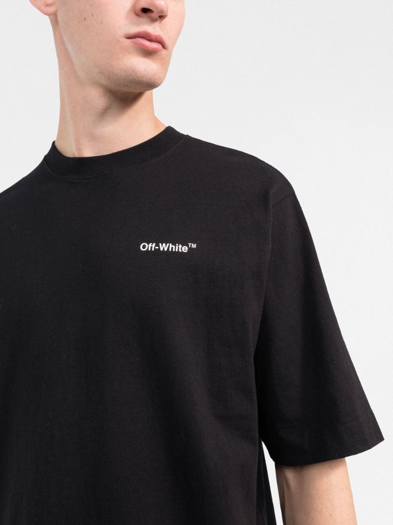 Black Caravaggio Print Cotton T-shirt