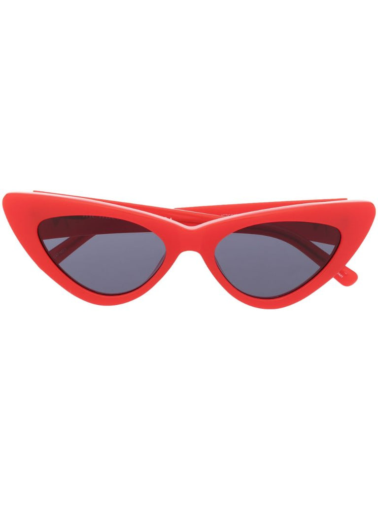 X Linda Farrow Red Dora Cat Eye Sunglasses