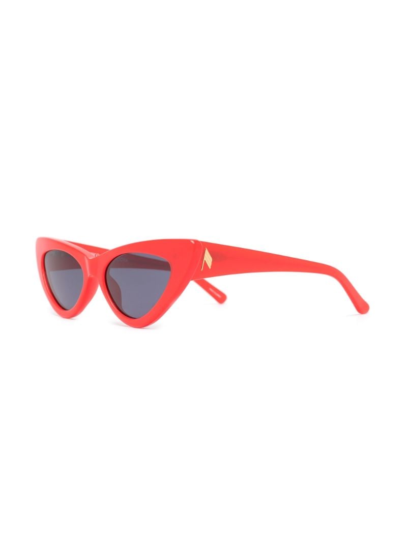 X Linda Farrow Red Dora Cat Eye Sunglasses