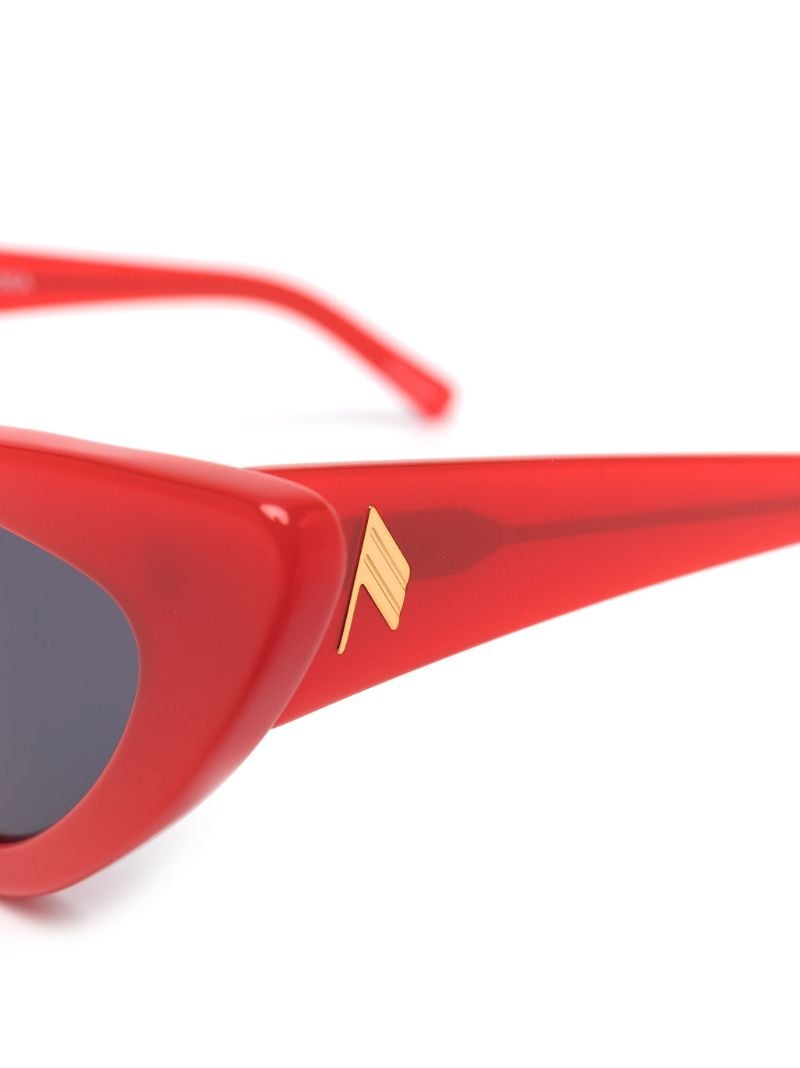 X Linda Farrow Red Dora Cat Eye Sunglasses