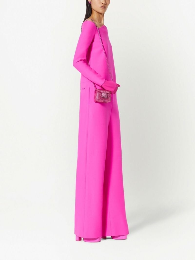 Pink Crepe Couture Jumpsuit